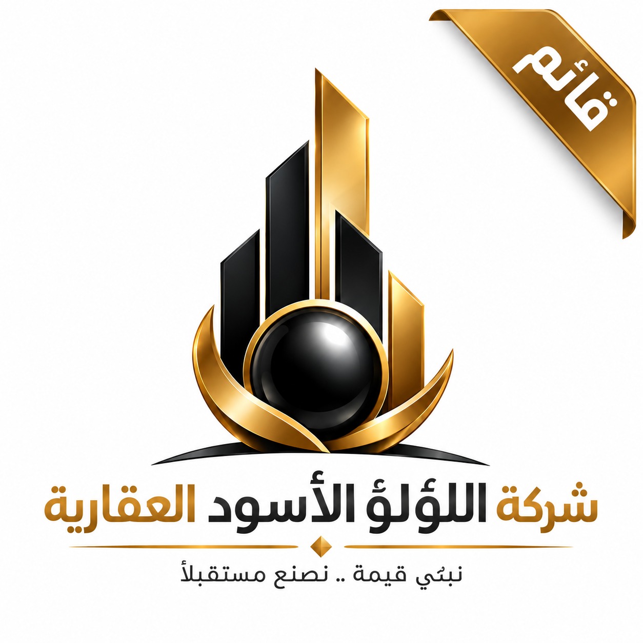 شعار شركة اللؤلؤ الأسود العقارية